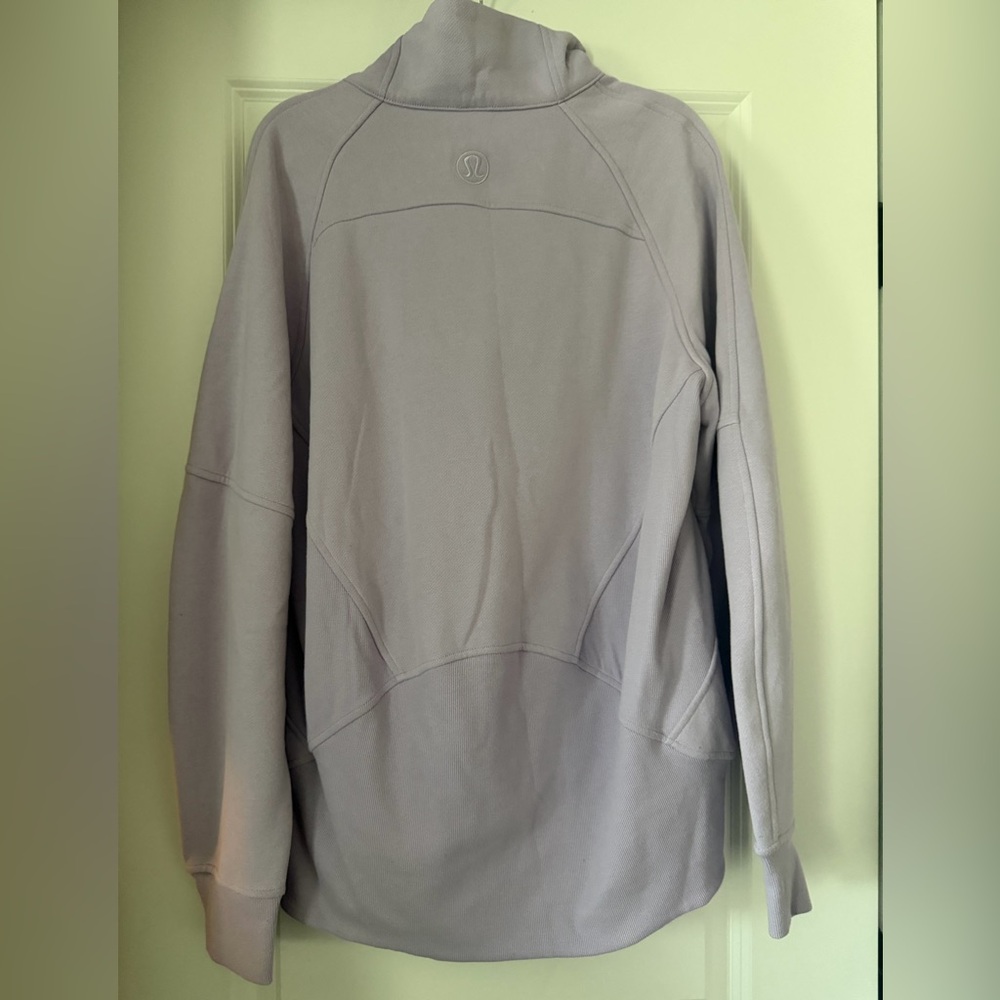 Lululemon Scuba Half Zip Pullover Lavender NWOT Oversized M/L Funnel Neck Pocket - Picture 2 of 6
